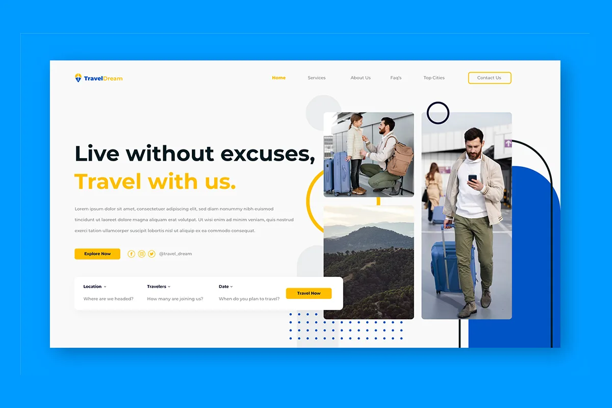 Sales funnel landing page designed to turn visitors into enquiries
