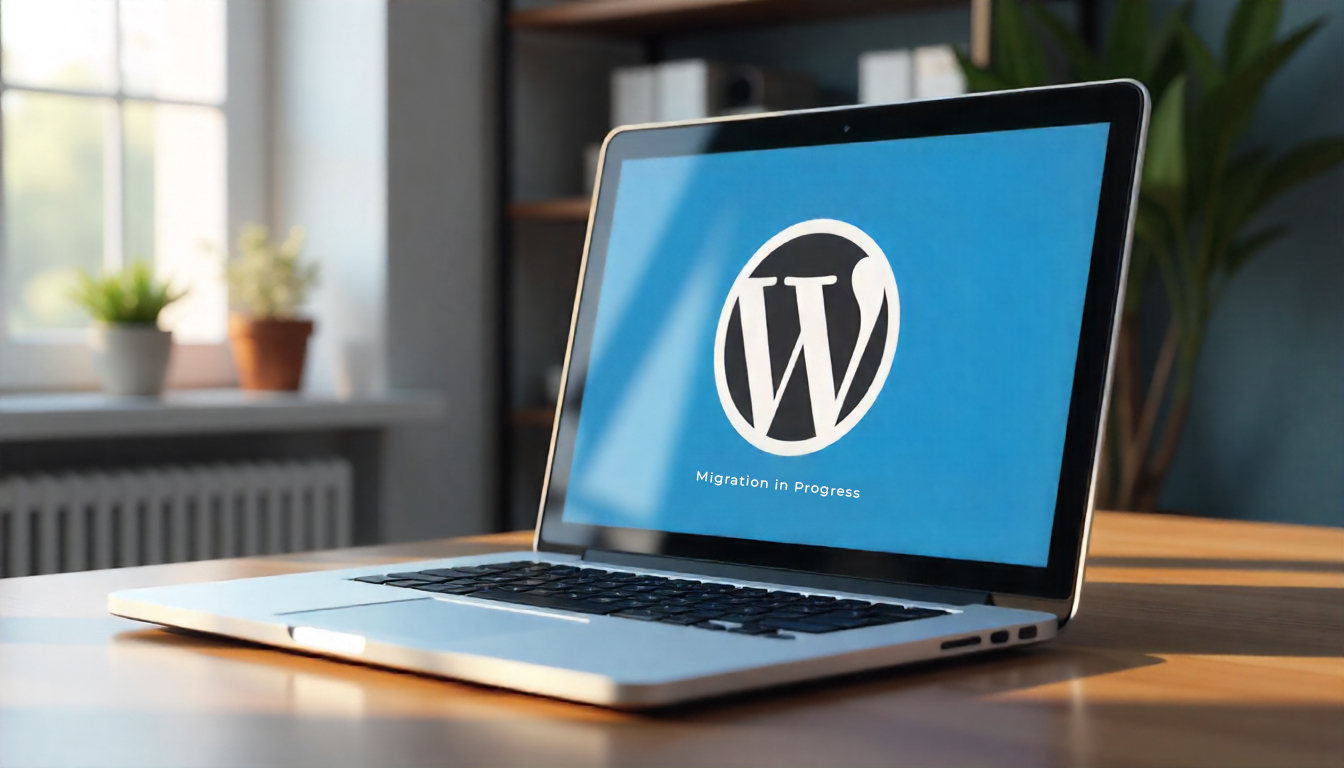 Professional team migrating WordPress website to new hosting server without downtime