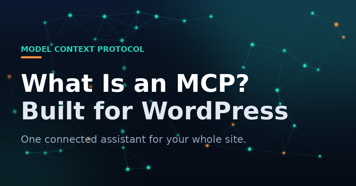 WordPress MCP connector linking an AI assistant to WordPress