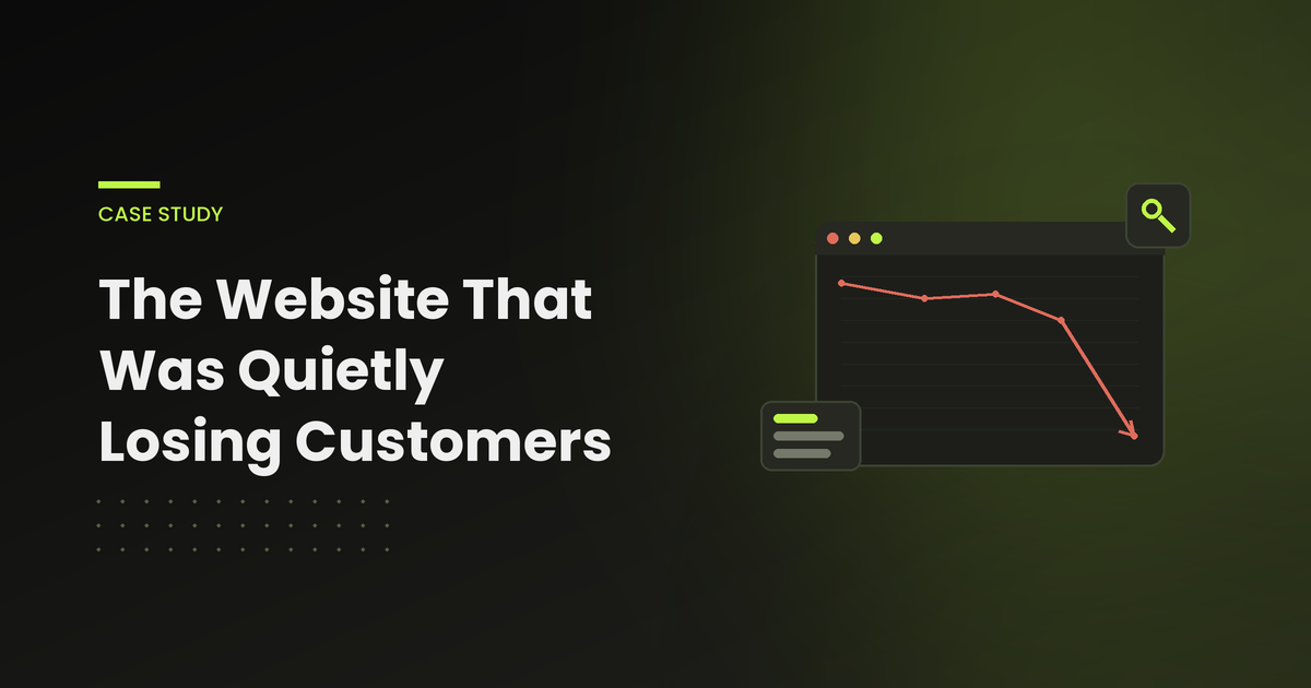 A website losing customers quietly, and how the hidden leak was found